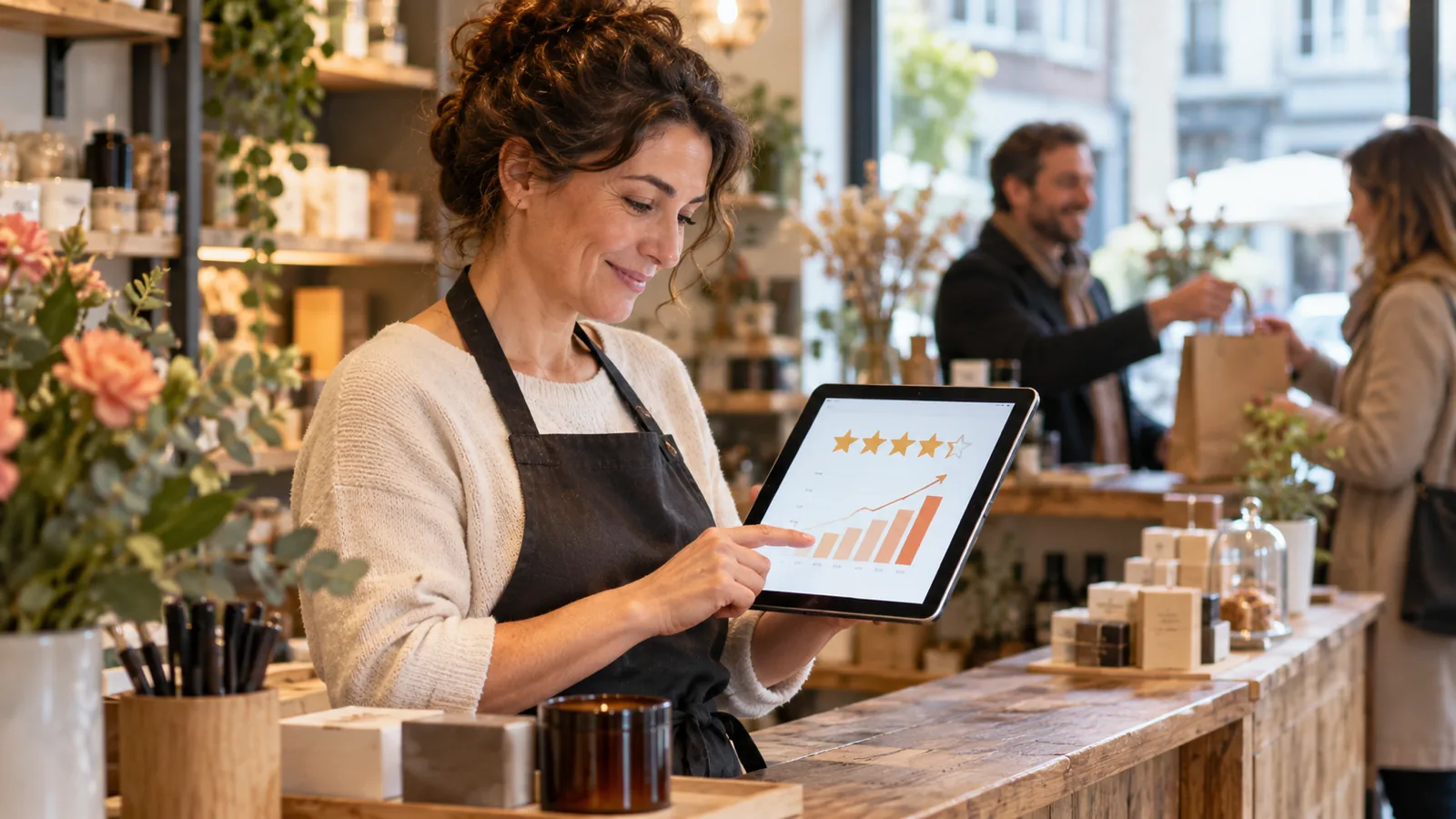 Google-sterrenrating die geleidelijk verbetert